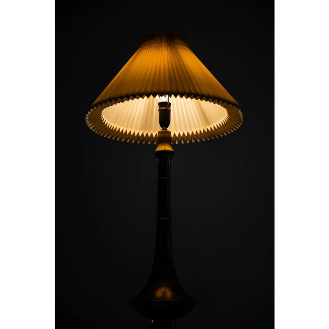 Mid-Century Danish Brass Table Lamps, 1950s, Set of 2 For Sale - Image 4 of 9