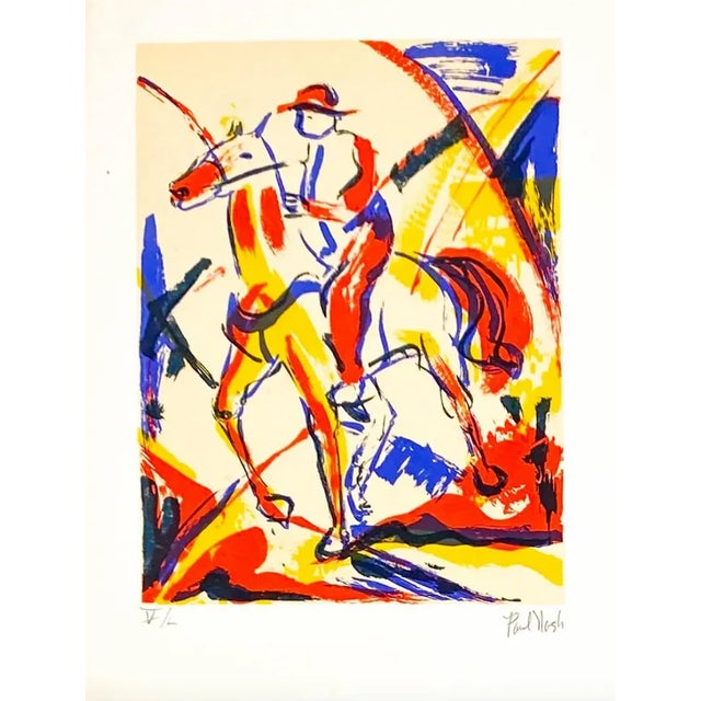 Modern Paul Nash Horse & Rider Serigraph For Sale - Image 3 of 3
