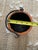 Wood Antique Primitive Wooden Forged Iron Rice Berry Bucket Orange For Sale - Image 7 of 9