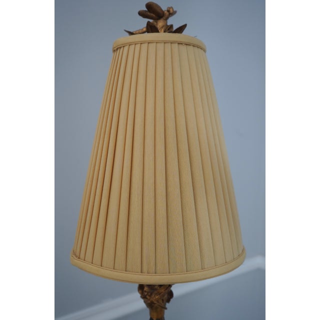 Regency Style Pair of Black & Gold Tall Table Lamps W. Dragonflies For Sale - Image 11 of 13