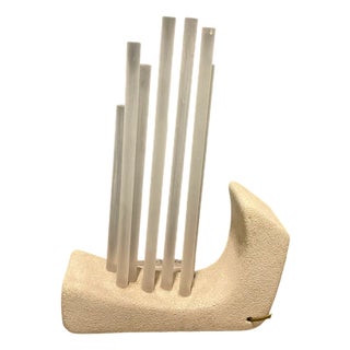 Acrylic Stone Table Lamp, 1980s For Sale