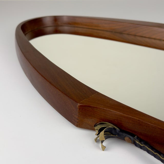 Mid-Century Wall Mirror in Teak, Italy, 1960s For Sale - Image 10 of 18