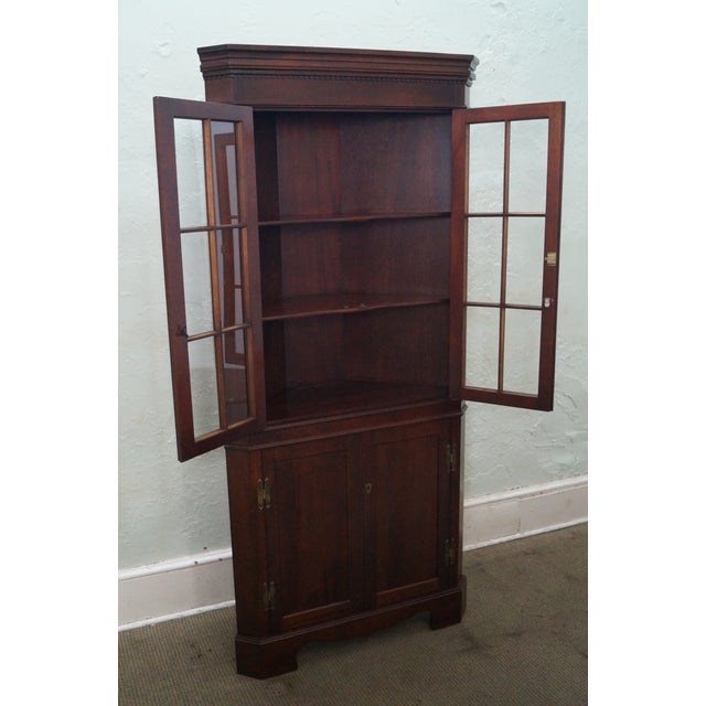 Craftique Solid Mahogany Chippendale Style Corner Cabinet ...