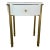 Villa & House Modern White and Gold Bodrum Side Table For Sale