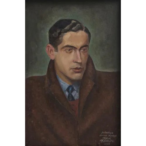Julio Resende, Portrait, Oil on Canvas For Sale