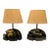 1960s Green Marble Mid Century Modern Pair of Lamps - a Pair For Sale