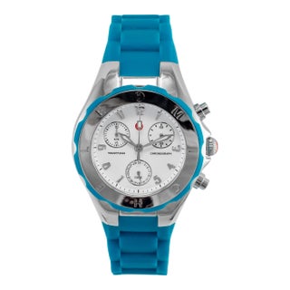 Michele Tahitian Jelly Bean Mww12d000002 Blue Quartz Stainless Watch For Sale