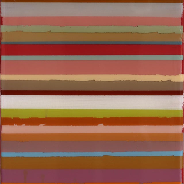 Wood Tall Sunspot 68 - Original Neutral Multicolor Minimalist Acrylic and Resin Abstract on Wood Panel For Sale - Image 7 of 9