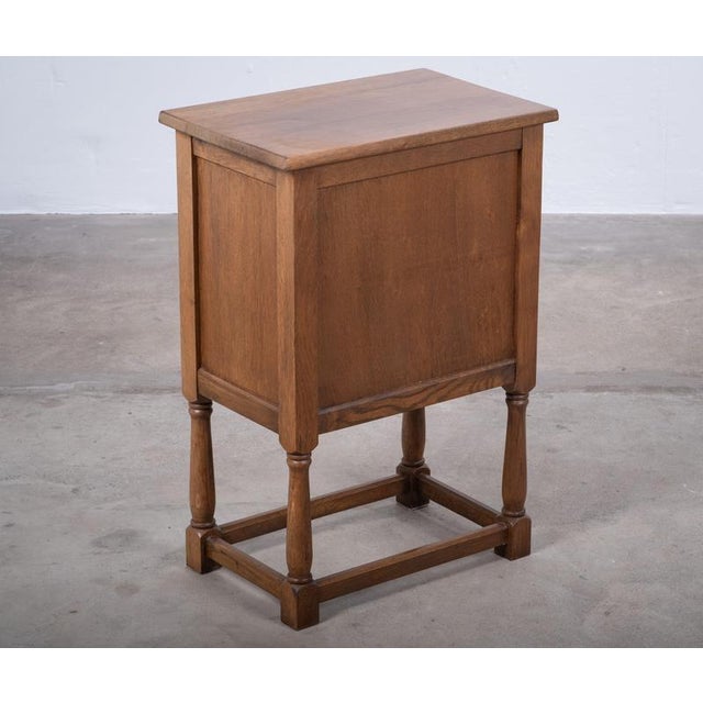 Brown Danish Brutalist Oak Cabinet, 1960s For Sale - Image 8 of 9