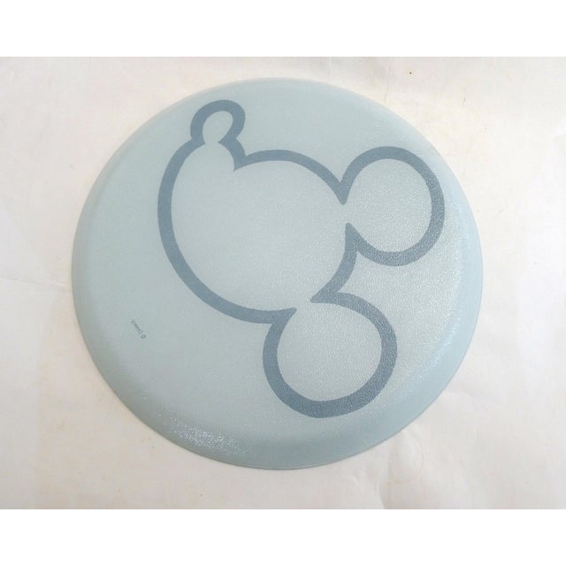 1990s Large Vintage Mickey Mouse Glass Platter, 1980s For Sale - Image 5 of 9