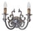 Baroque Silver Wall Sconce by Sciolari, Italy, 1960s For Sale