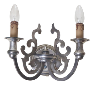 Baroque Silver Wall Sconce by Sciolari, Italy, 1960s