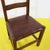 Wooden Chair with Brown Seat and Reinforced Crossbars