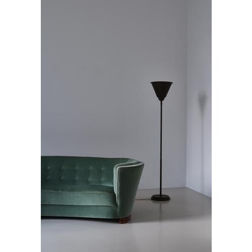 Beautiful and authentic banana sofa made in Denmark in the 1940s by a Danish cabinetmaker. This voluptuous sofa is based...