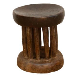 Antique Ethiopian Harari Round Stool For Sale