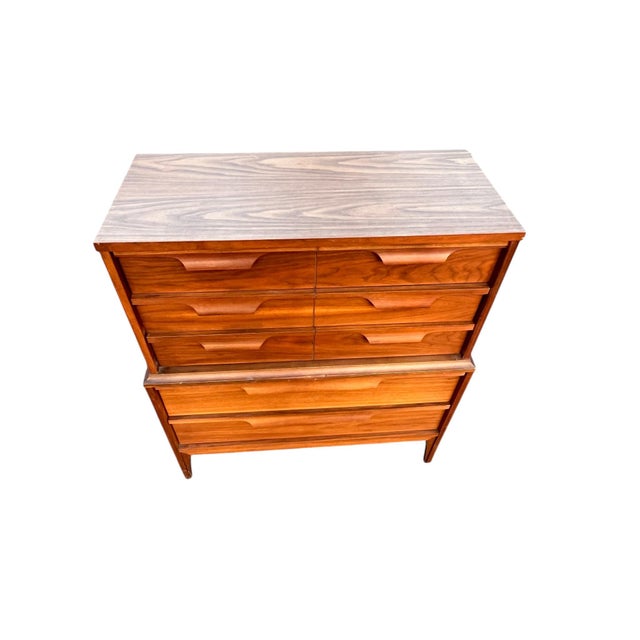 Mid-Century Modern Mid 20th Century Johnson Carper High Chest Laminate Top, Attributed For Sale - Image 3 of 14