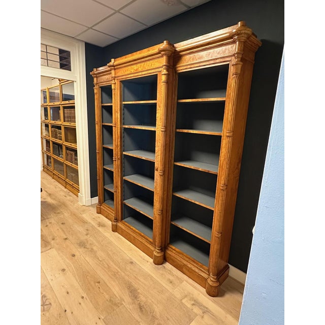 Antique Open Bookcase in Elm For Sale - Image 9 of 15