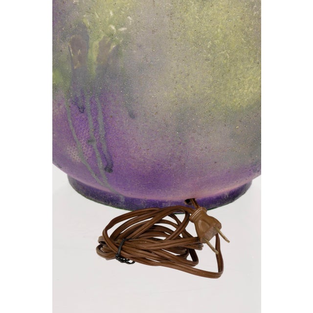 Ceramic Ceramic Dripped Glaze Table Lamp for Raymor by Marcello Fantoni For Sale - Image 7 of 8