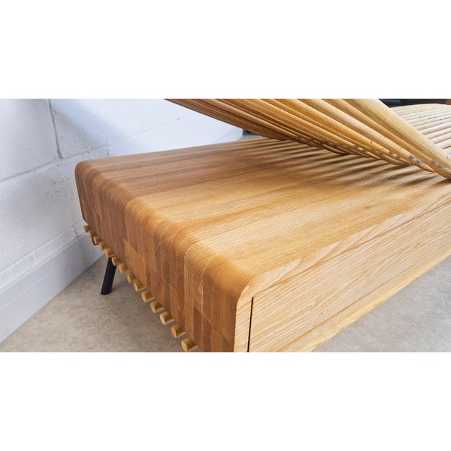 Wood Vintage Danish Ash Chez Daybed by Birge Scheider, 1970s For Sale - Image 7 of 14