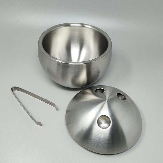 Vintage Italian Bowling Cocktail Shaker with Ice Bucket Tauma by Guzzini, 1970s, Set of 2 For Sale - Image 9 of 11