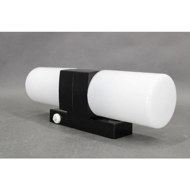 Mid-Century Modernn Bakelite and Opaline Glass Wall Light, 1960s For Sale - Image 3 of 11