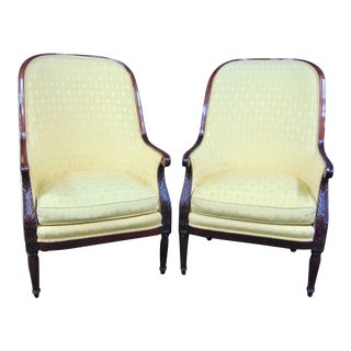 Kindel Winterthur Reproductions Philadelphia Sheraton Bergeres - a Pair For Sale