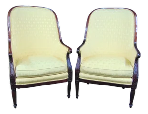 Kindel Winterthur Reproductions Philadelphia Sheraton Bergeres - a Pair