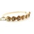 A beautifully crafted Victorian bangle bracelet in rich 15 karat yellow gold, featuring a graceful row of hand-sculpted...