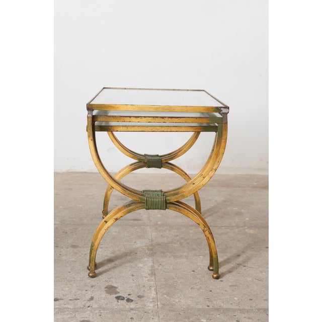 French Neo-Classical Nesting Tables, 1950s, Set of 3 For Sale - Image 3 of 12