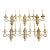 Set of 6 Edward F Caldwell Gilt Bronze Two Arm Sconces, 1910-1925 For Sale