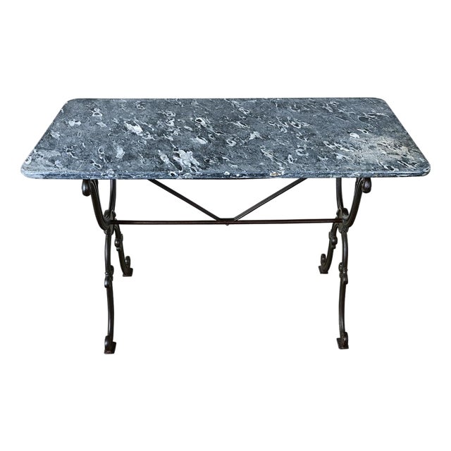 French 19th Century Marble Top Bistro Table For Sale