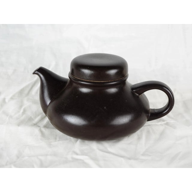 1970s 1970s Italian Franco Pozzi Gresline Black Teapot For Sale - Image 5 of 11