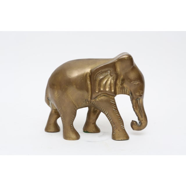 Vintage Large Solid Brass Elephant Figurine Chairish