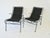 Mid 20th Century Mid 20th Century Pipsin Saarinen Swanson Wrought Iron Frame & Canvas Sling Seat Chairs - A Pair For Sale - Image 5 of 6