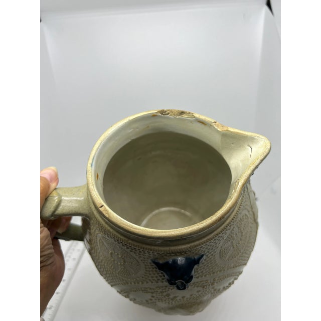 Late 19th Century Late 19th Century Antique Whites Utica Salt Glazed Jug For Sale - Image 5 of 8