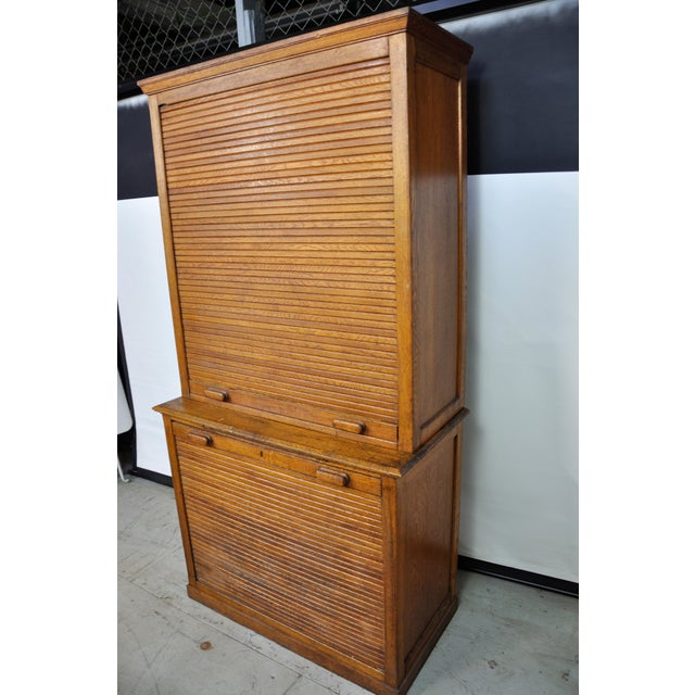 Antique Dutch Art Deco Roll Top File Chairish