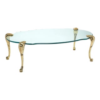 Vintage Maison Jansen Art Deco Bronze Mounted Coffee Cocktail Table For Sale