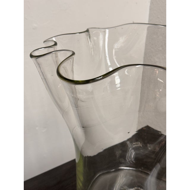 Jennifer Bartlett for a/D Gallery Hand Blown Glass Vase, Vintage For Sale - Image 11 of 12