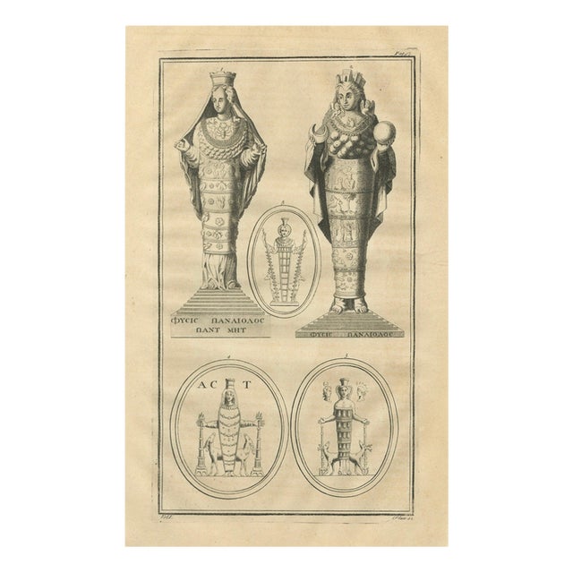 Bernard de Montfaucon, Diana of Ephesus, 1721, Engraving on Paper For Sale