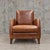 Cognac brown sheep leather club chair / Atelier Matteo Italy / marked / 1970s/ Height 90 Width 75 Depth 90 Seat height 44 cm.