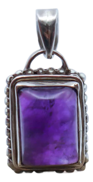 Vintage Amethyst Rectangular in Sterling Silver