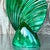 Bottle Green Mid 20th Century Vintage Glazed Ceramic Gladiola Vase For Sale - Image 8 of 13