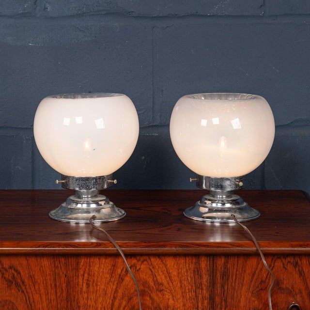 Vintage Murano Glass Table Lamps by Gaetano Sciolari for Mazzega, 1970, Set of 2 For Sale - Image 14 of 18
