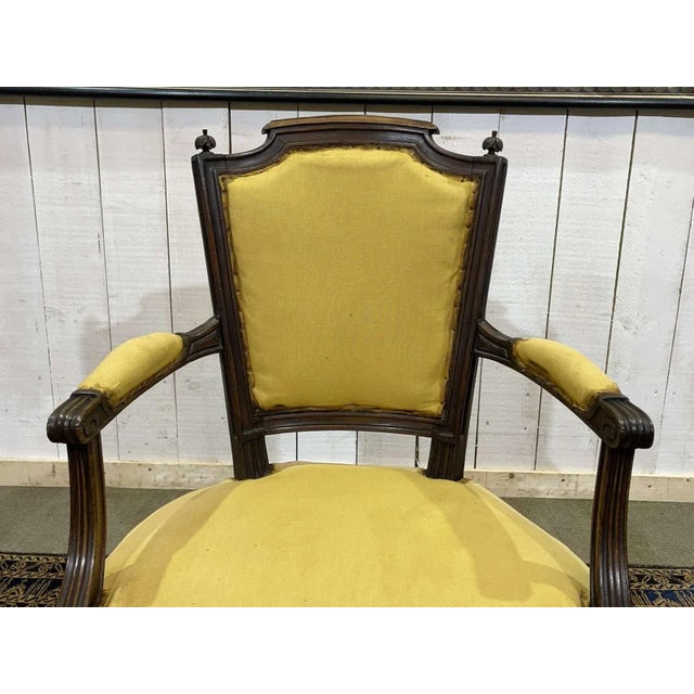 Late 19th Century Louis XVI Armchair in Beech For Sale - Image 9 of 11