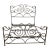 Full Size Claudio Rayes Wrought Iron Bed Frame, Model 20 For Sale