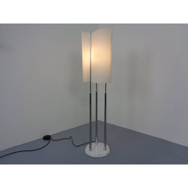Arianna Floor Lamp in Marble and Handblown Glass by Bruno Gecchelin for Oluce, Italy, 1970s For Sale - Image 14 of 18