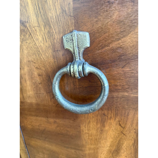 Vintage Drexel Heritage Flip Top Hollywood Regency Faux Bamboo Server For Sale - Image 11 of 18