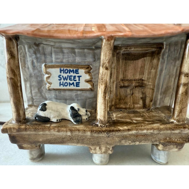 Brown Vintage Louisville Stoneware Cabin Table Lamp For Sale - Image 8 of 12