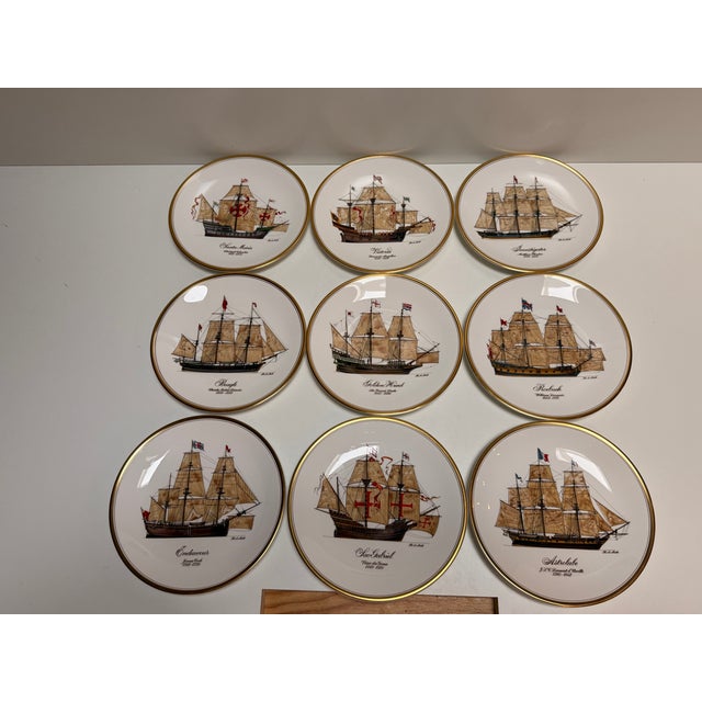 White Wandteller the Ships of Discovery from Royal Worcester, 1970s, Set of 9 For Sale - Image 8 of 8