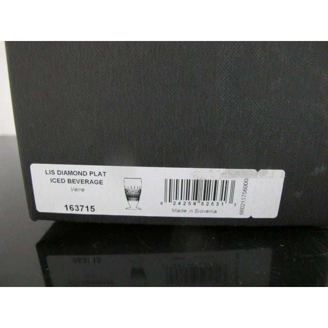 Transparent Waterford Crystal Lismore Diamond Platinum Iced Tea Glass Unused in Box For Sale - Image 8 of 8